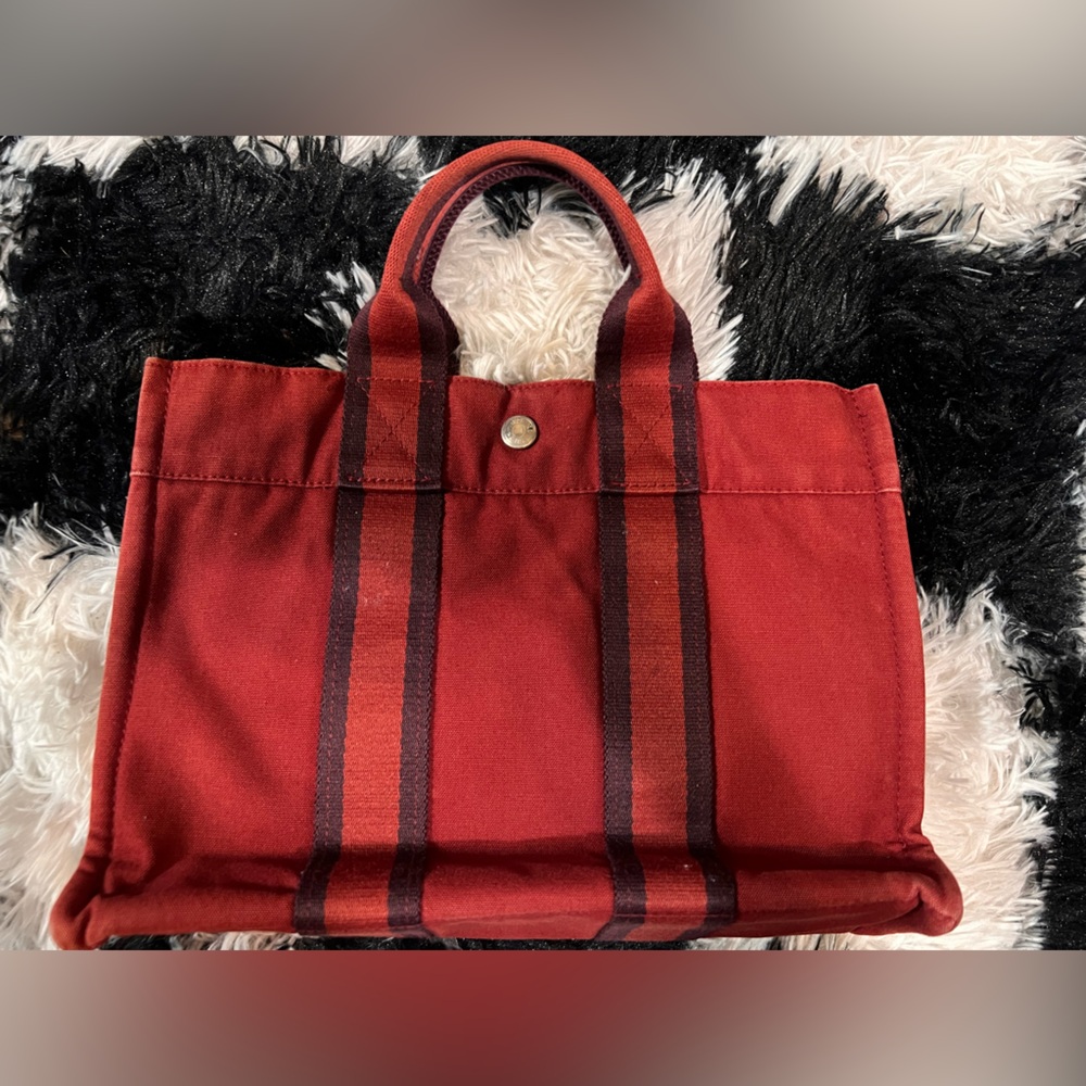 Hermès Fourre Tout Canvas Tote Bag
